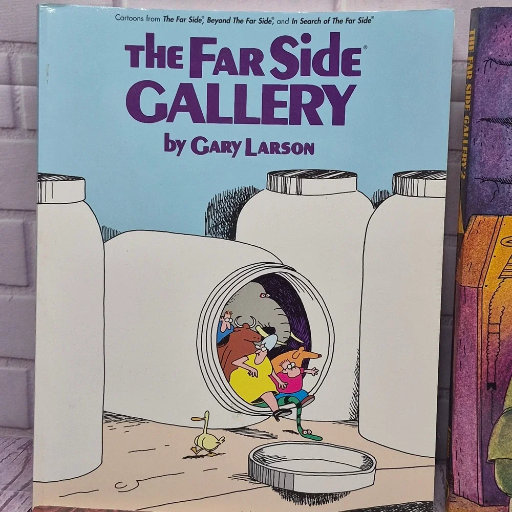 The Far Side Gallery Books 1 2 4 5 Gary Larson Cartoon Anthology Lot of 4
